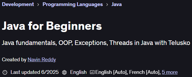 Pictures · Java for Beginners 2023-2