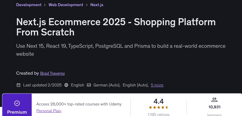 Pictures · Next.js Ecommerce 2025 – Shopping Platform From Scratch 2025-2