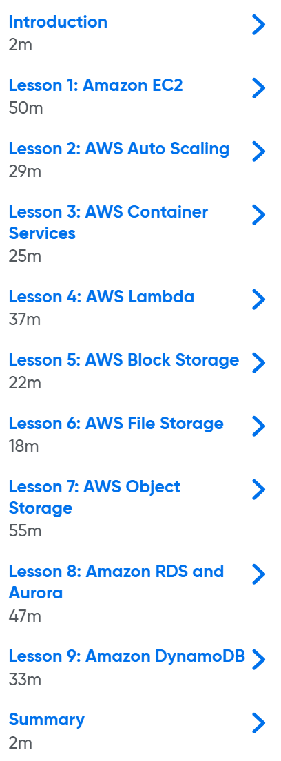 Temas del curso · Oreilly - AWS Despliegue de infraestructuras y operaciones 2026-8