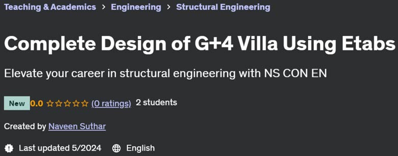 Pictures · Udemy — Complete Design of G+4 Villa Using Etabs 2024-2