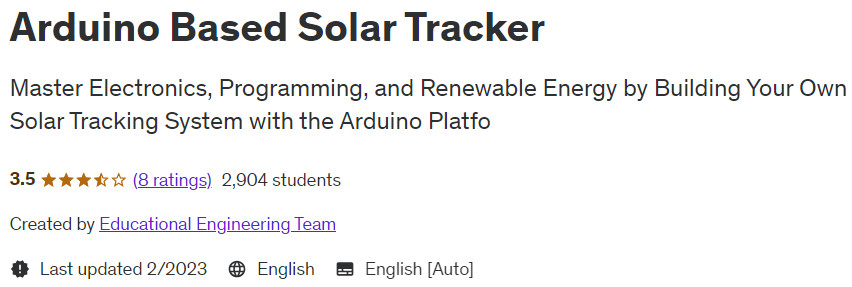 Pictures · Udemy — Arduino Based Solar Tracker 2023-2