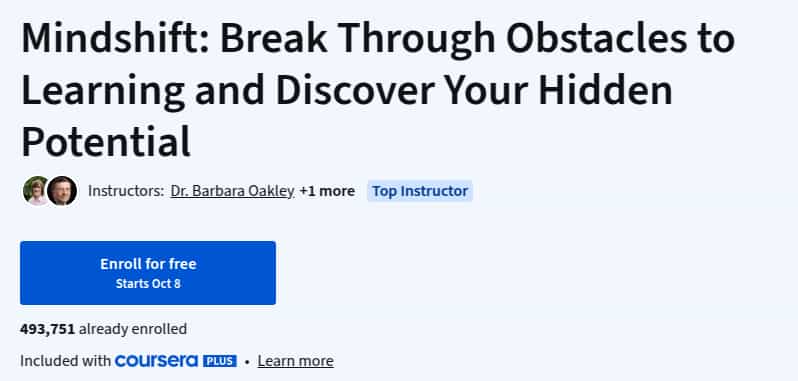 Pictures · Coursera — Mindshift: Break Through Obstacles to Learning and Discover Your Hidden Potential 2025-9