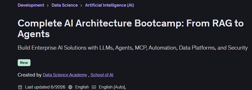 Images · complète AI Architecture Bootcamp : de RAG à Agents 2026-6