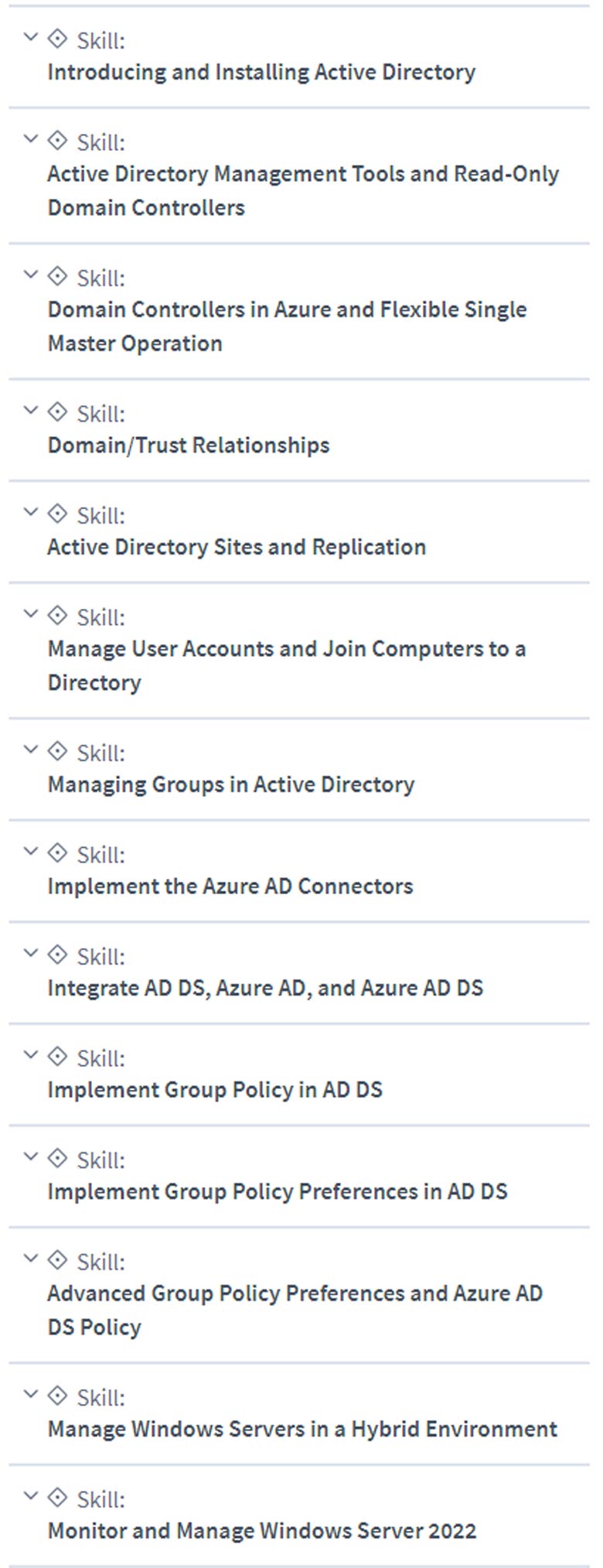 Course topics · CBTNuggets — Windows Server Hybrid Administrator Associate Certification Training 2022-8