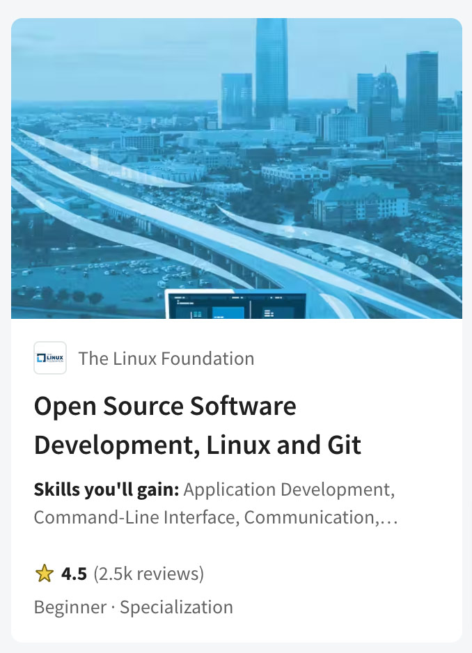 Pictures · Coursera — Open Source Software Development, Linux and Git Specialization 2022-6