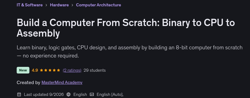 Изображения · Создание компьютера от Scratch: Binary до CPU до Assembly 2026-9