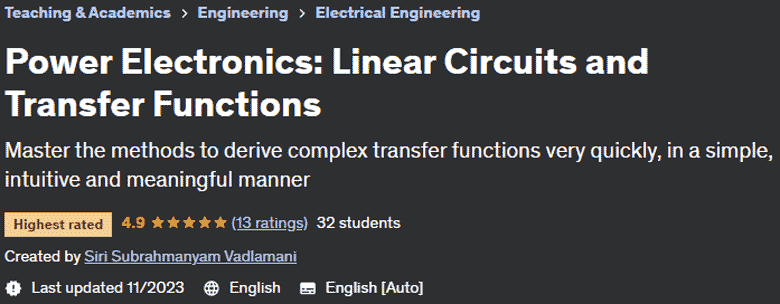 Pictures · Udemy — Power Electronics: Linear Circuits and Transfer Functions 2023-11