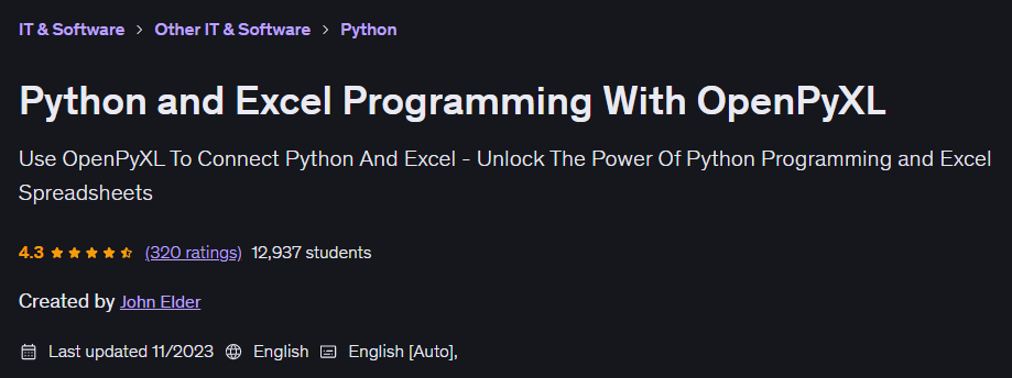 Pictures · Python and Excel Programming With OpenPyXL 2023-11