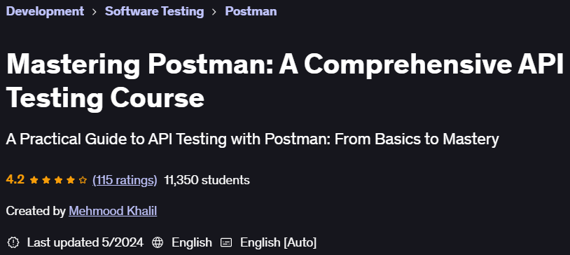 Pictures · Udemy — Mastering Postman: A Comprehensive API Testing Course 2024-5