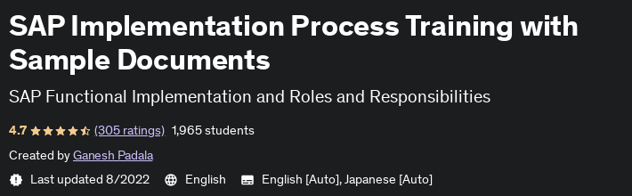 Pictures · Udemy — SAP Implementation Process Training with Sample Documents 2022-7
