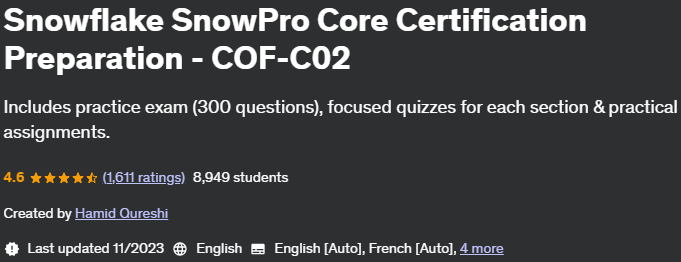 Pictures · Udemy — Snowflake SnowPro Core Certification Preparation – COF-C02 2023-5