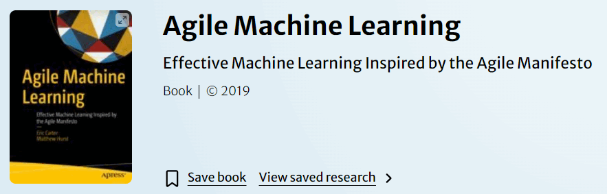 Bilder · Apress - Agile Machine Learning 2019