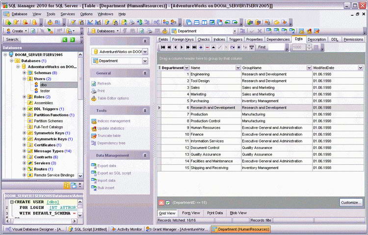 Pictures · EMS SQL Manager for SQL Server 5.0.1 / MySQL 5.9.0 / PostgreSQL 6.8 / InterBase/Firebird 5.5.3