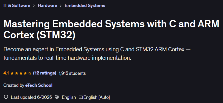 Pictures · Udemy — Mastering Embedded Systems with C and ARM Cortex (STM32) 2025-6