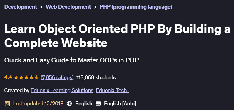 Pictures · Learn Object Oriented PHP By Building a Complete Website 2018-11