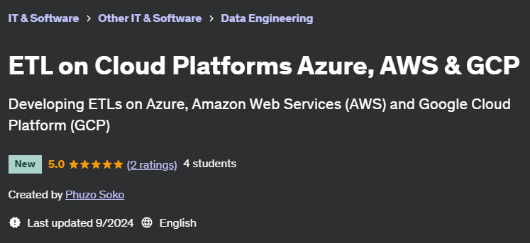 Pictures · Udemy — ETL on Cloud Platforms Azure, AWS & GCP 2024-9