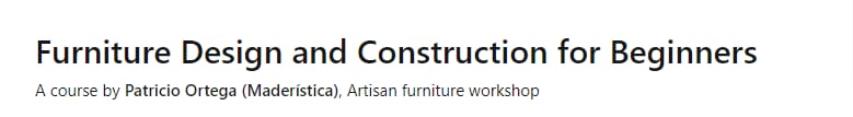 Pictures · Furniture Design and Construction for Beginners 2023-2