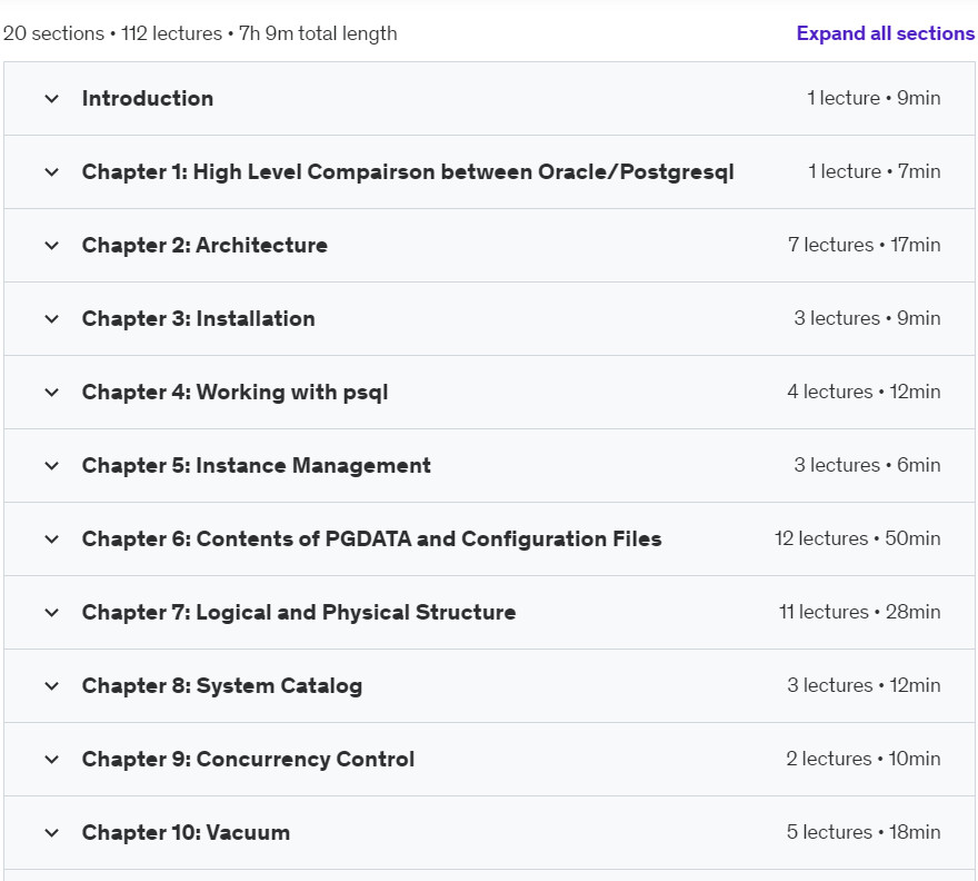 Course topics · PostgreSQL for Oracle DBAs 2024-8