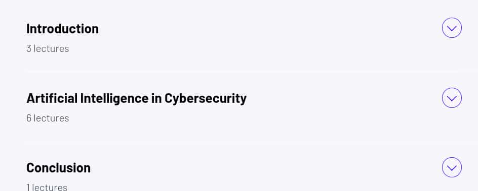 Course topics · ZeroToMastery — Artificial Intelligence and Cybersecurity 2025-4