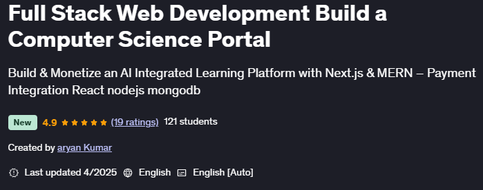 Pictures · Udemy — Full Stack Web Development Build a Computer Science Portal 2025-3