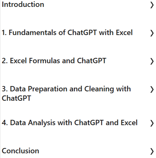 کورس کے موضوعات · Excel کے ساتھ GPT: Leverage ChatGPT مائیکروسافٹ پریس کی طرف سے ڈیٹا کامیابی کے لئے 2025-2