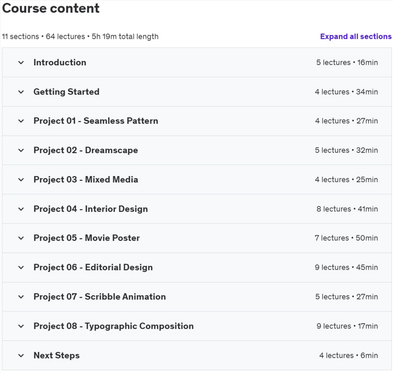 Course topics · Udemy — Photoshop Fast-Track 2024-4