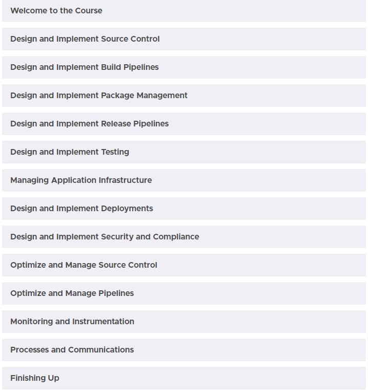 Course topics · Adrian Cantrill — AZ-400 Microsoft DevOps Engineer 2024-8