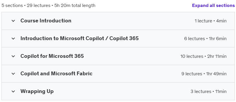 Course topics · Microsoft Copilot 2024-2