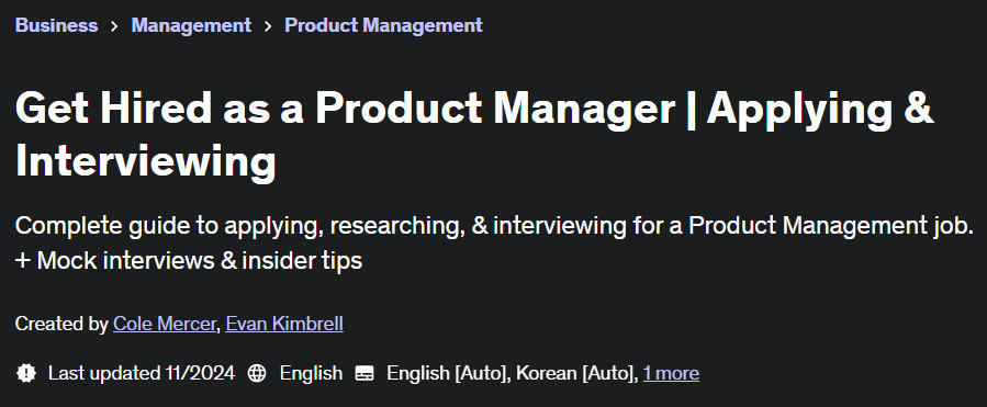 Pictures · Udemy — Get Hired as a Product Manager | Applying & Interviewing 2024-11
