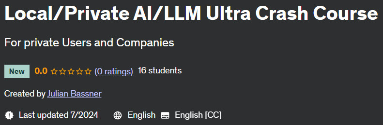 Pictures · Udemy — Local/Private AI/LLM Ultra Crash Course 2024-5