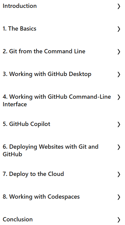 Course topics · Learning GitHub 2023-1