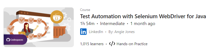 Pictures · LinkedIn — Test Automation with Selenium WebDriver for Java 2024-11