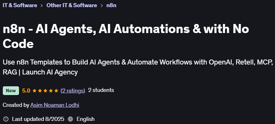 الصور · n8n – AI وكلاء , AI أوتوماتيك و بدون رمز 2025-6