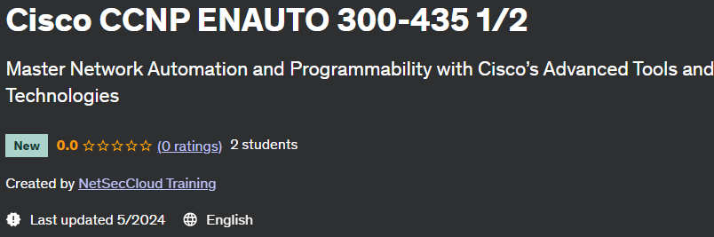 Pictures · Udemy — Cisco CCNP ENAUTO 300-435 1/2 2024-5