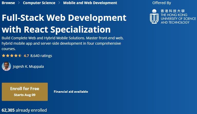 Pictures · Coursera — Full-Stack Web Development with React Specialization 2020-8