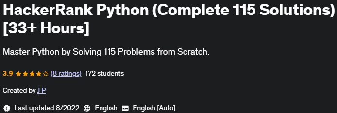 Pictures · Udemy — HackerRank Python (Complete 115 Solutions) [33+ Hours] 2022-6
