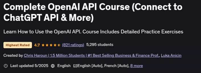 Pictures · Udemy — Complete OpenAI API Course (Connect to ChatGPT API & More) 2025-5