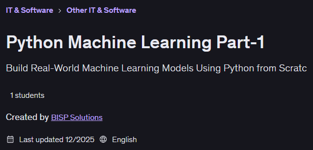 Pictures · Udemy — Python Machine Learning Part-1 2025-12