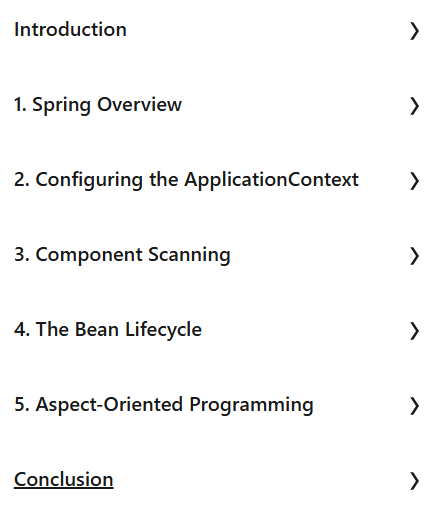Course topics · LinkedIn — Spring Framework in Depth 2024-11