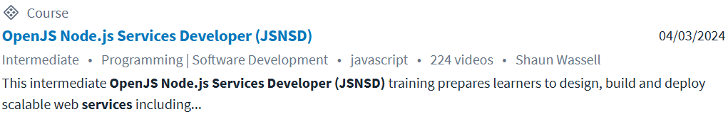Bilder · CBTNuggets – OpenJS Node.js Service Developer (JSNSD) Online-Training 2025-6