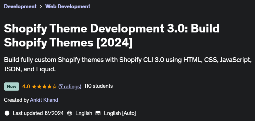 Pictures · Udemy — Shopify Theme Development 3.0: Build Shopify Themes [2024] 2024-11