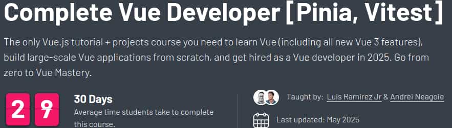 Изображения · ZeroToMastery – Complete Vue Developer [Pinia, Vitest] 2025-5