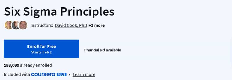 Pictures · Coursera — Six Sigma Principles 2025-2