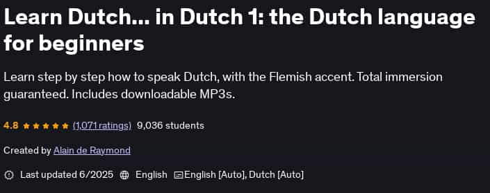Pictures · Udemy — Learn Dutch… in Dutch 1: the Dutch language for beginners 2025-6