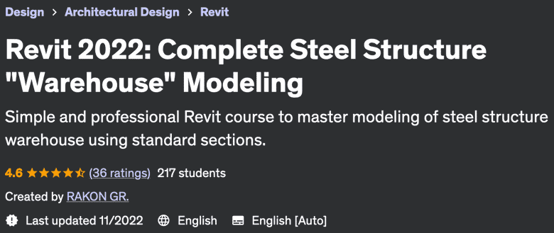 Pictures · Udemy — Revit 2022: Complete Steel Structure