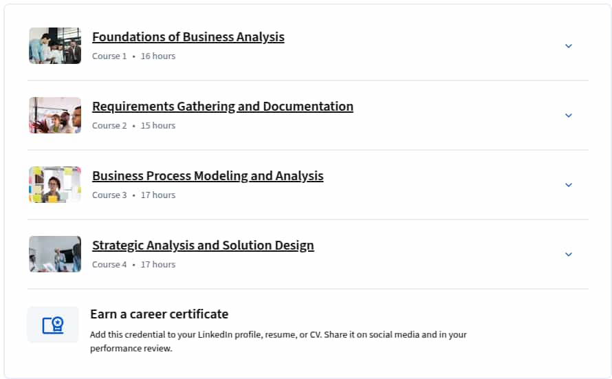 Course topics · Coursera — SAP Business Analyst Professional Certificate 2025-7
