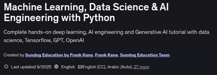 Pictures · Machine Learning, Data Science & AI Engineering with Python 2025-9