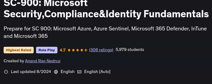 Pictures · Udemy — SC-900: Microsoft Security,Compliance&Identity Fundamentals 2024-8