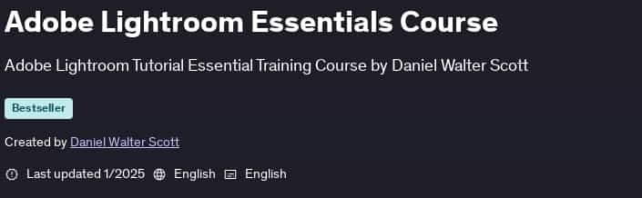 Pictures · Udemy — Adobe Lightroom Essentials Course 2025-1