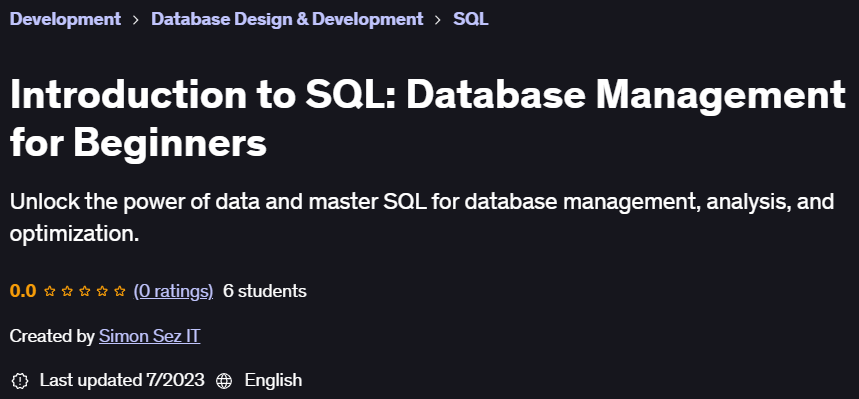 Pictures · Udemy — Introduction to SQL: Database Management for Beginners 2023-7